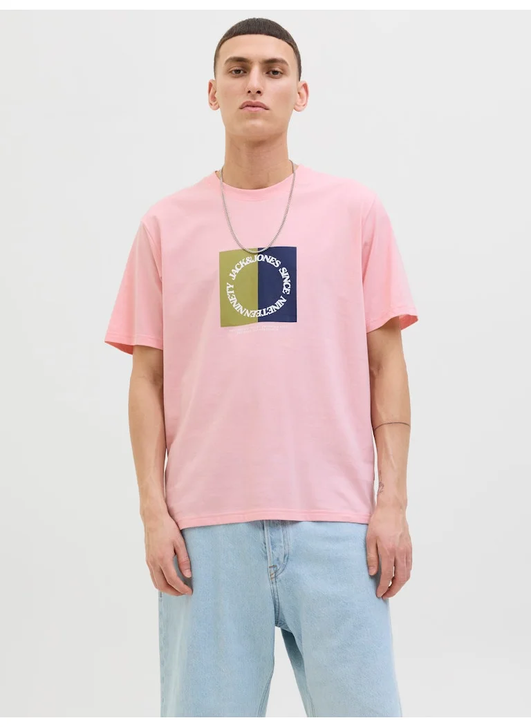 جاك اند جونز Jortavira Branding Crew Neck T-Shirt