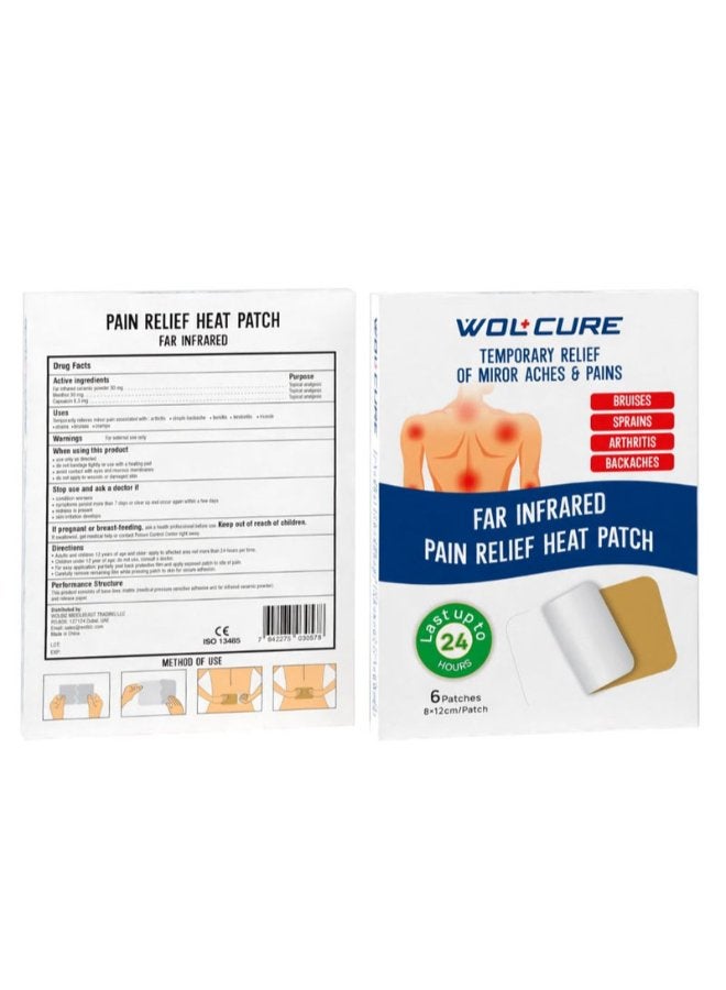 Wolcure Far Infrared Pain Relief Heat Patch, Pack of 6's - Image 3