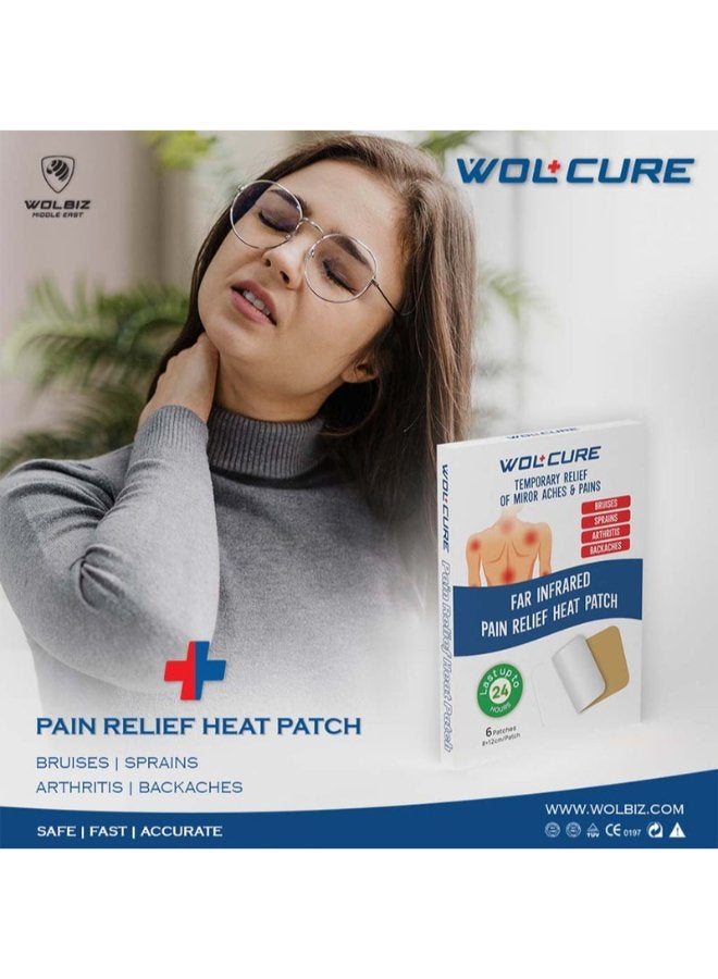 Wolcure Far Infrared Pain Relief Heat Patch, Pack of 6's - Image 2