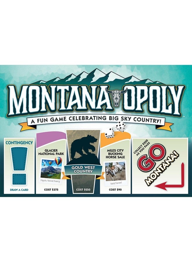 Late For The Sky: Montana-Opoly - State Themed Family Board Game, Opoly-Style Game Night, Traditional Play Or 1 Hr Version, Ages 8+, 2-6 Players - Image 1