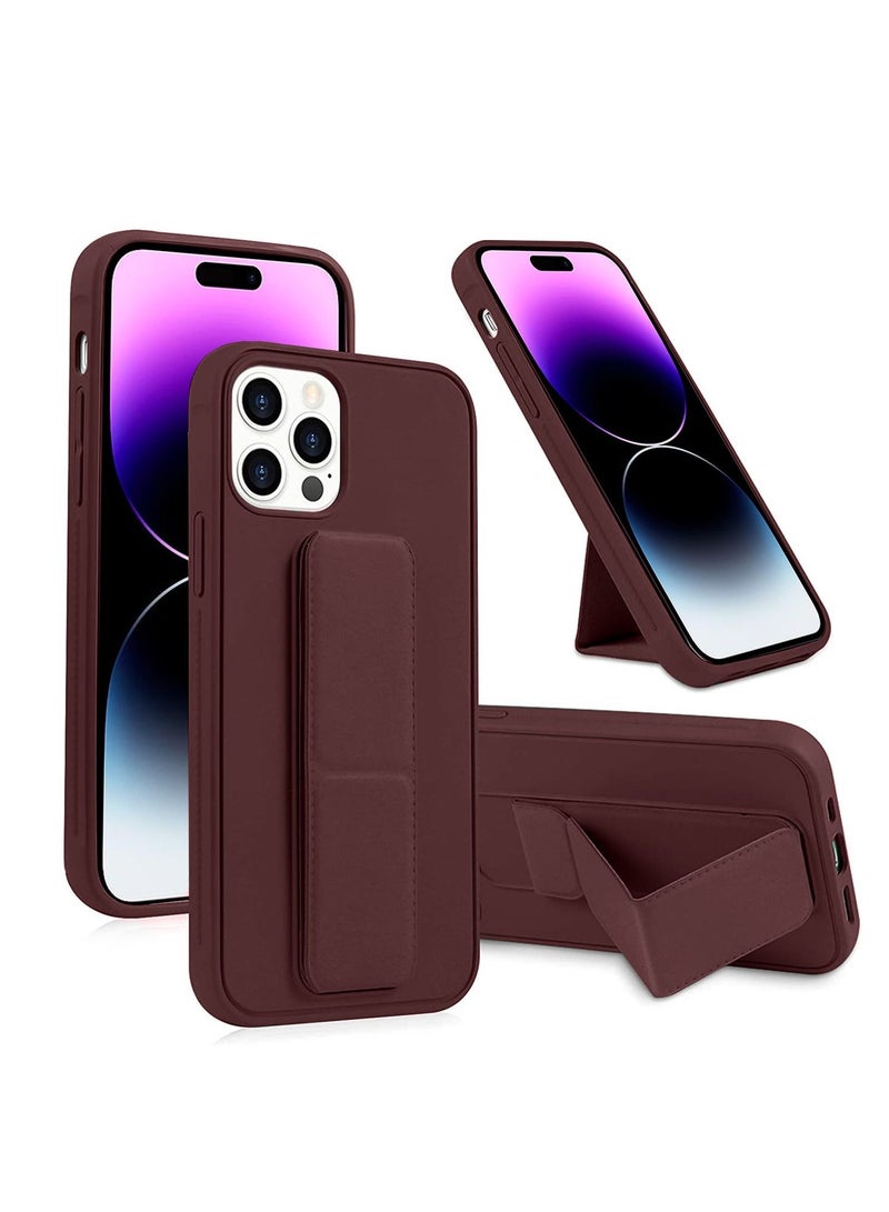 Wtech TPU Rubber Silicone Hand Grip Protective Phone Case Cover For Apple iPhone 14 Pro Max Brown - Image 1