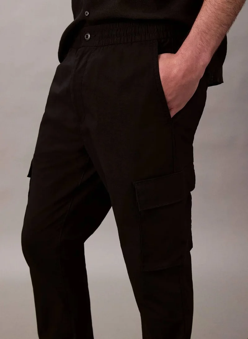 Calvin Klein Jeans Black Skinny Ripstop Cargo Pants for Men | Best Price UAE