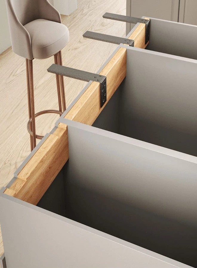 WINKER Countertop Support Bracket 2 Pack Heavy Duty Granite Hidden Forward L Shelf Bracket 12" x 6" x 2 1/2" Metal Corbels for Quartz/Wood/Concret/Laminate Countertops - Image 5