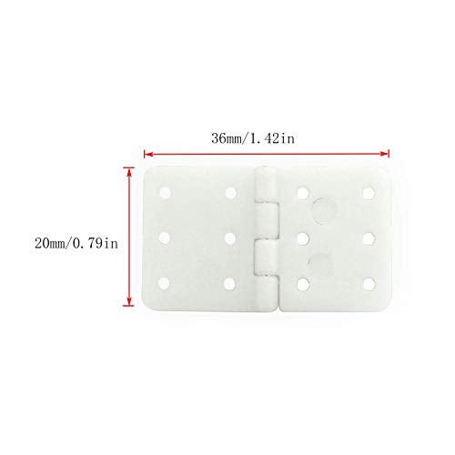 RLECS 20pcs Pinned Nylon Hinge 20x36mm L Size for RC Airplane Plane Parts Model Replacement - Image 2