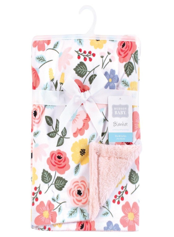 Hudson Baby Unisex Baby Plush Blanket with Furry Binding and Back, Modern Botanical, One Size - Image 2