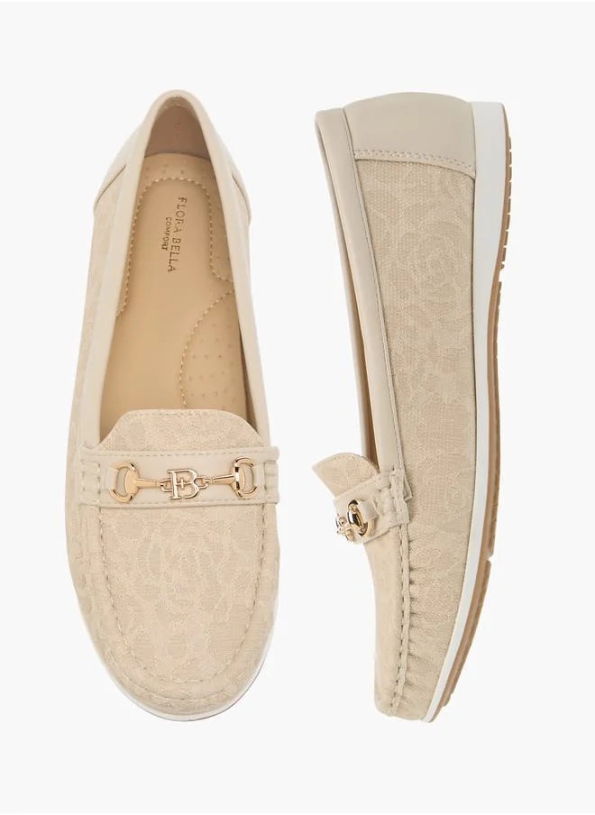 فلورا بيلا من شو إكسبرس Women Monogram Slip-On Buckle Loafers