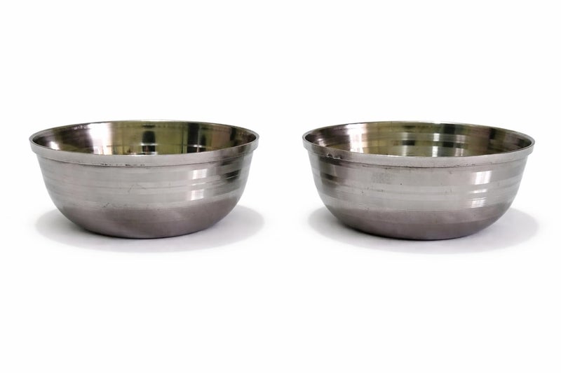 GS KITCHENWARE GS Heavy Gauge Stainless Steel Bowl Vati, Steel Bowl/Wati/Katori Set, 8.5 cm Dia, Set of 3, 150 ML, Silver. - Image 5