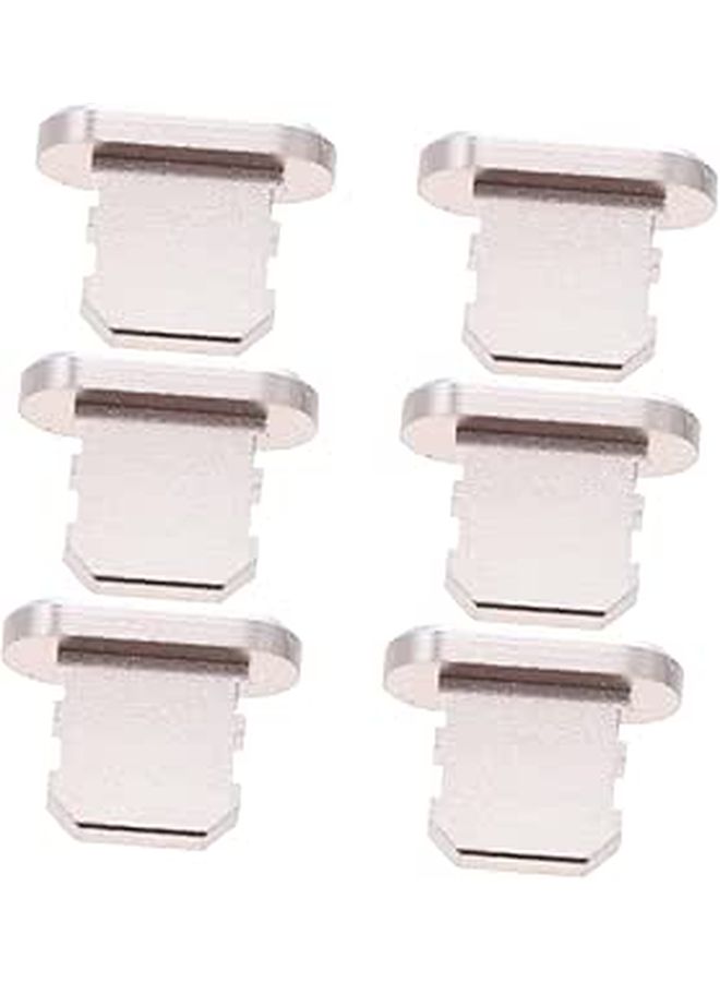 سدادات غبار منفذ USB 6 قطع خفيفة الوزن محمولة سهلة التركيب تحمي منفذ الشحن - Image 1