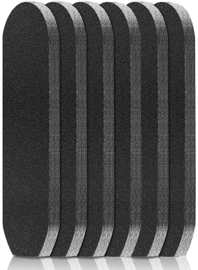 Flutesan 120 Pcs Stainless Steel Foot File Replacement Pads 180 Grit Pedicure Refill Pads Coarse Fine Pedicure File Refills Foot Rasp with Removable Glue for Callus Dead Skin, Black - Image 1