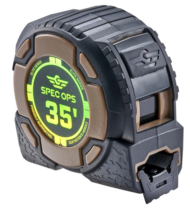 Spec-Ops Spec Ops Tools Elite Series Tape Measure for Measuring Layout 1 14 DoubleSided Blade Heavy Duty MilitaryGrade Composite Case 35 Foot NonMagnetic - Image 2