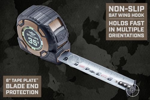 Spec-Ops Spec Ops Tools Elite Series Tape Measure for Measuring Layout 1 14 DoubleSided Blade Heavy Duty MilitaryGrade Composite Case 35 Foot NonMagnetic - Image 3