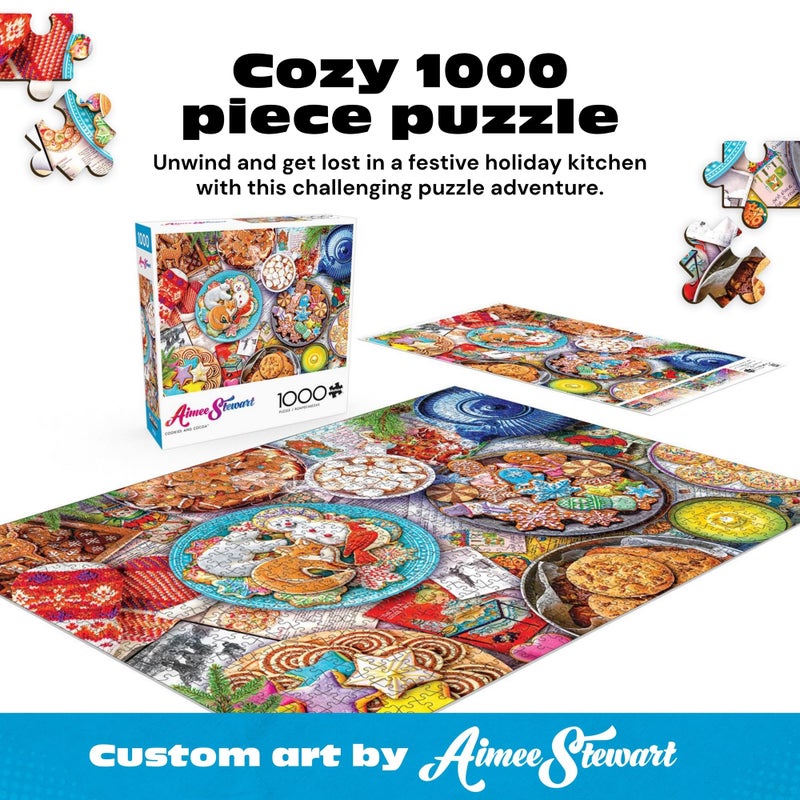 Buffalo Games - Aimee Stewart - Cookies and Cocoa - 1000 Piece Jigsaw Puzzle for Adults Challenging Puzzle Perfect for Game Nights - 1000 Piece Finished Size is 26.75 x 19.75, Large - Image 2