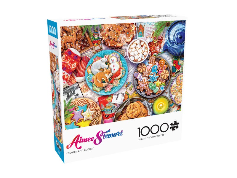 Buffalo Games - Aimee Stewart - Cookies and Cocoa - 1000 Piece Jigsaw Puzzle for Adults Challenging Puzzle Perfect for Game Nights - 1000 Piece Finished Size is 26.75 x 19.75, Large - Image 1