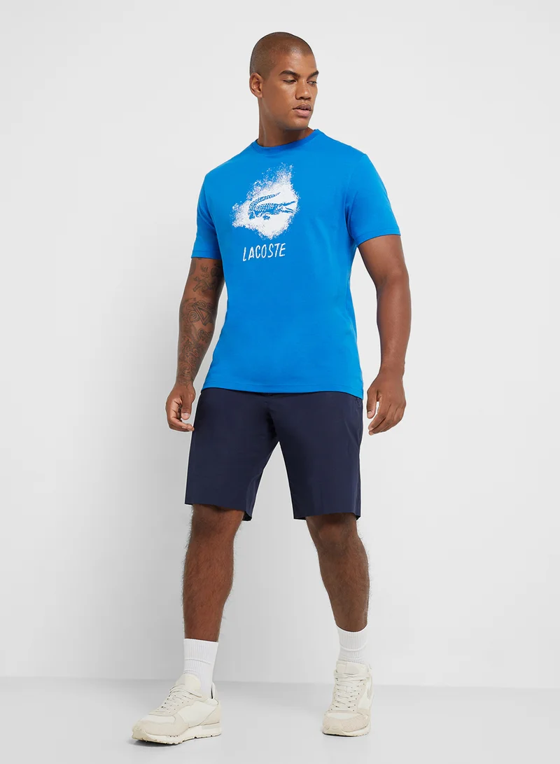 LACOSTE Logo Graphic Crew Neck T-Shirt