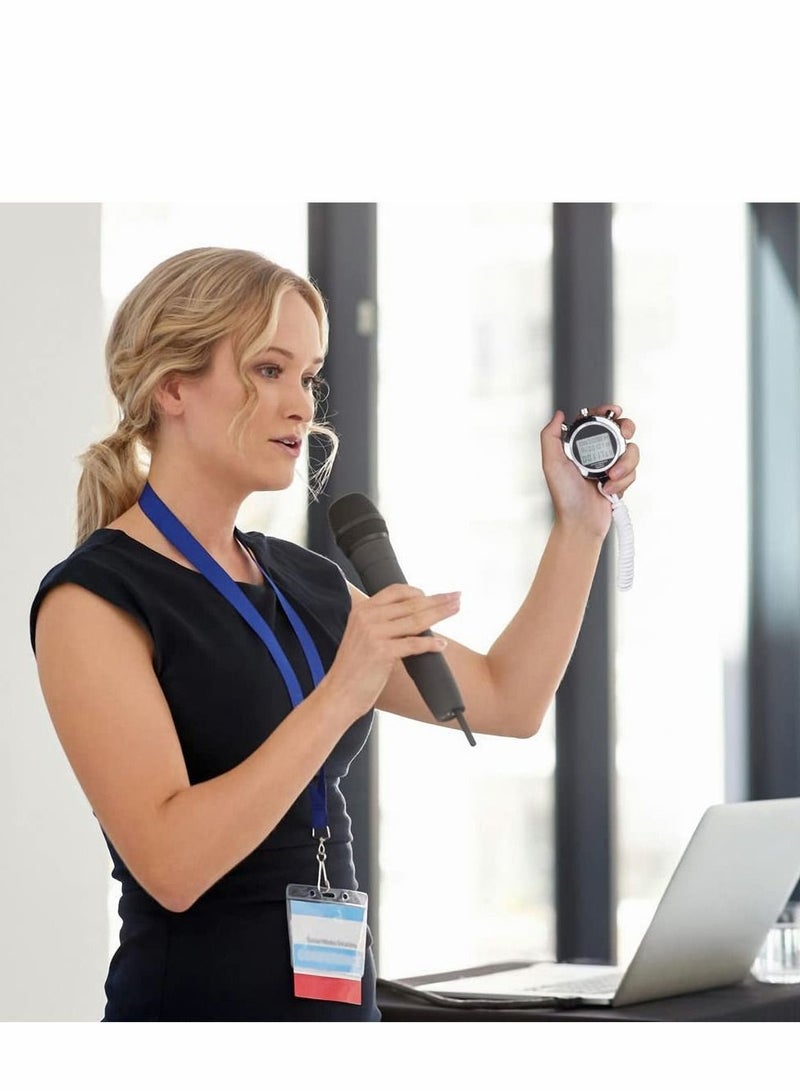 Y&D Sports Stopwatch Silent Timer Lap Split Digital Metal with Clock Calendar Alarm, 100 Memory  Large Display Lanyard Suit For Sports Coach Referee  Fitness Testing - Image 5