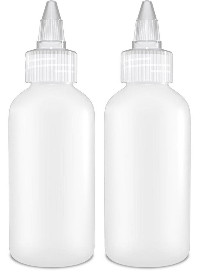 BRIGHTFROM Condiment Squeeze Bottles - 4 Oz Squirt Empty Bottles, Clear Twist Top Cap, Leak Proof - Great For Ketchup, Mustard, Syrup, Sauces, Dressing, Oil, Arts & Crafts, Bpa-Free - Pack Of 2 - Image 1