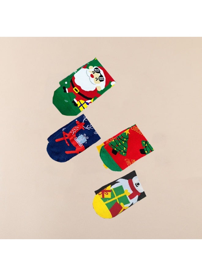 المنزل الذكي هوم سمارت جوارب مزينة برسومات عيد الميلاد للأولاد والبنات - جوارب سانتا كلوز ورجل الثلج الجميلة والمخصصة للأطفال الصغار، هدية مثالية لعيد الميلاد وتوزيعات الحفلات. - Image 4