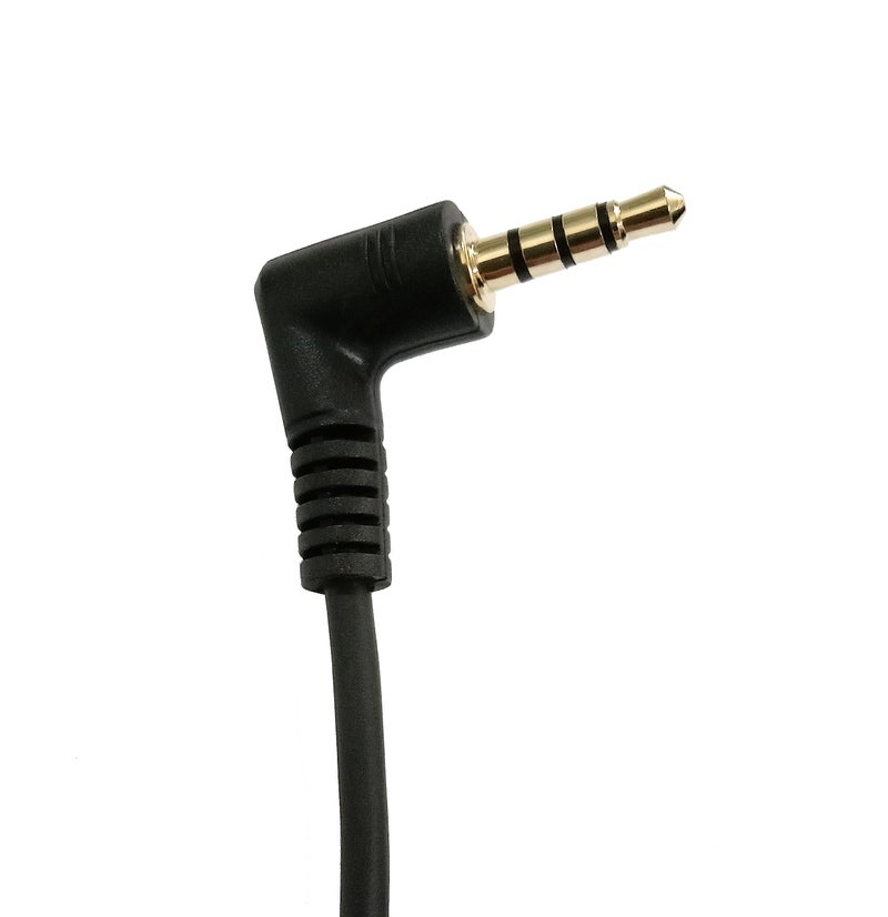 Halokny Coiled Stereo Audio Cable, 90 Degree 3.5mm 4 Pole TRRS Male to Female Spring Aux Adapter Translator Cable for Home/Car Stereo,Phone,Headset and More(M/F TRRS) - Image 2