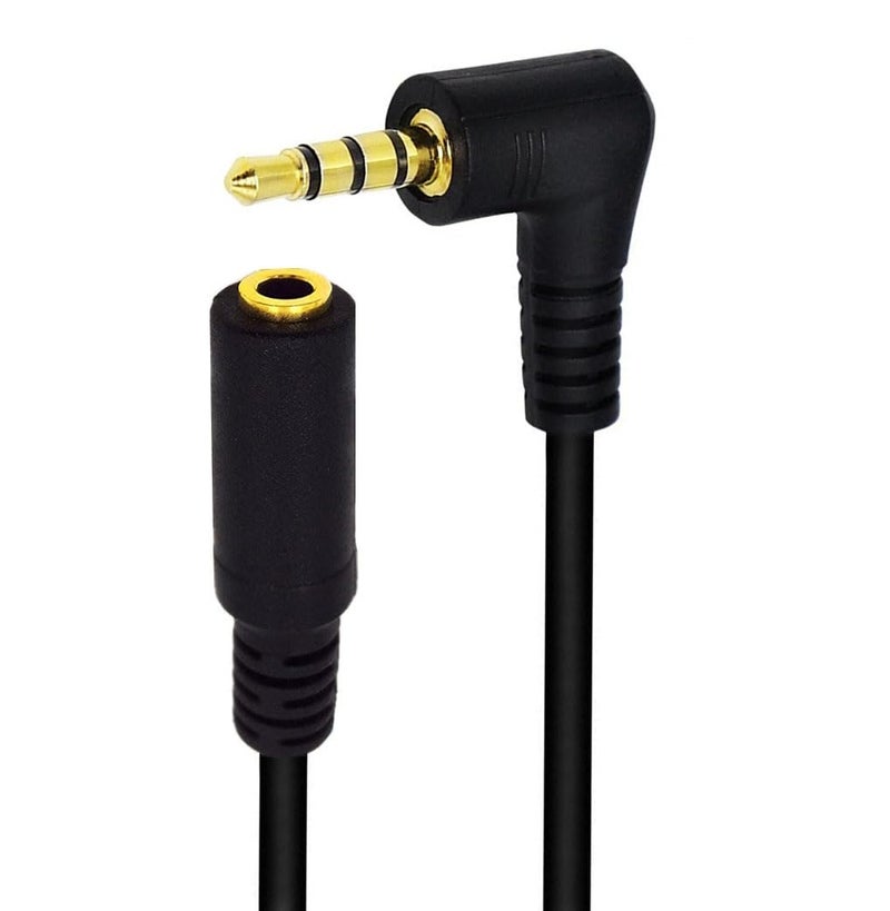 Halokny Coiled Stereo Audio Cable, 90 Degree 3.5mm 4 Pole TRRS Male to Female Spring Aux Adapter Translator Cable for Home/Car Stereo,Phone,Headset and More(M/F TRRS) - Image 5