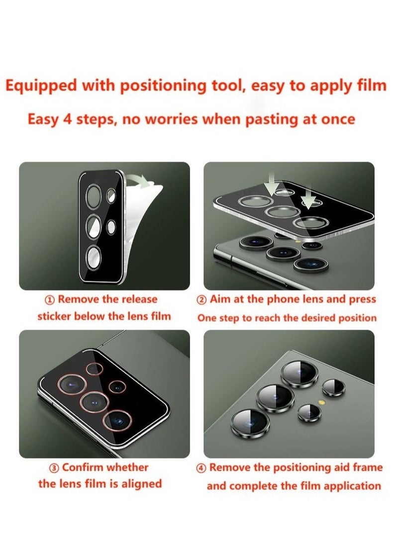 Generic - Samsung Galaxy S25 Ultra Camera Lens Protector Scratch Resistant HD Tempered Metal Glass Camera Protector Cover Film Accessories Silver - Image 1