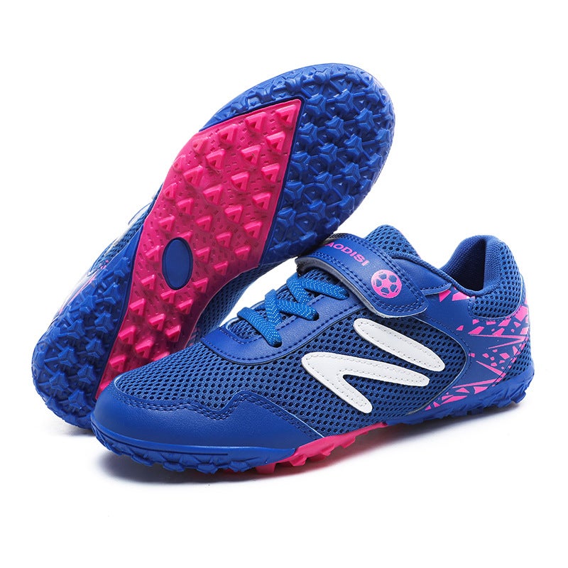 Kids' Soccer Shoes Breathable Mesh Hook-and-Loop TF Studs Unisex Low-Top Training - Image 1