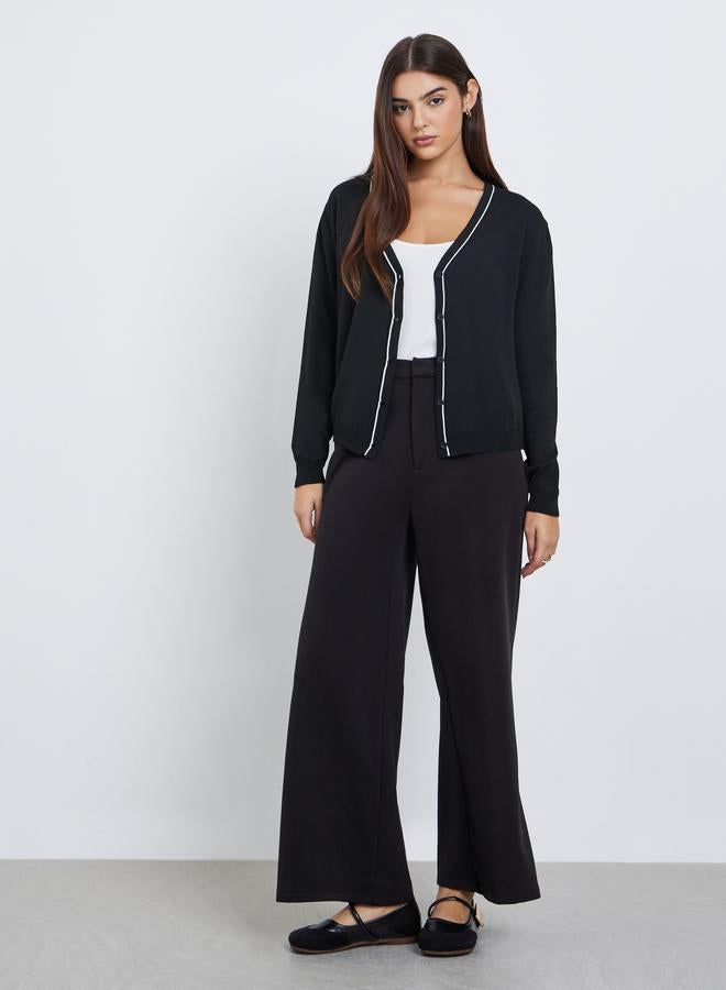 Styli Black Buttoned Cardigan Sweater - Image 2
