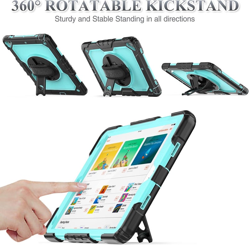 SEYMAC stock Case for iPad Mini 7 (A17 Pro) 2024 / Mini 6 8.3'' with Screen Protector Pencil Holder [Rotating Stand & Strap], Drop-Proof Case for iPad Mini 7th / 6th Generation 8.3", Black - Image 2