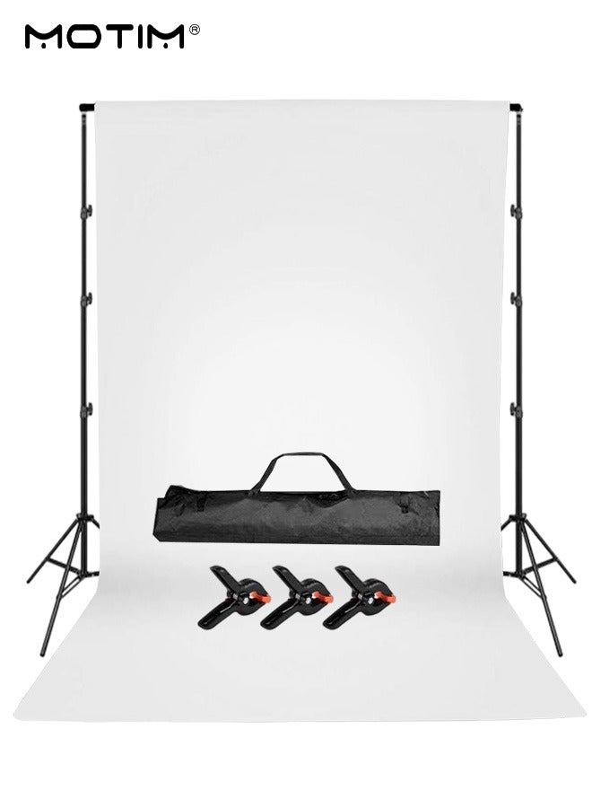 موتيم مجموعة حامل خلفية صور 3M × 2M مجموعة أدوات التصوير الفوتوغرافي، شاشة خلفية صور بيضاء للتصوير الفوتوغرافي في الاستوديو خلفية التصوير الفوتوغرافي حامل حفل زفاف - Image 1