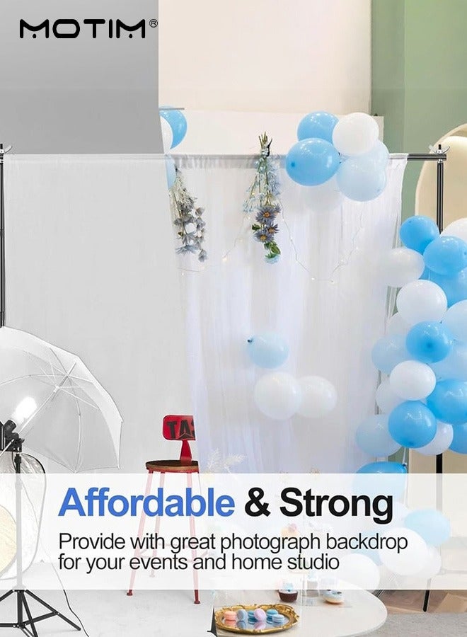 موتيم مجموعة حامل خلفية صور 3M × 2M مجموعة أدوات التصوير الفوتوغرافي، شاشة خلفية صور بيضاء للتصوير الفوتوغرافي في الاستوديو خلفية التصوير الفوتوغرافي حامل حفل زفاف - Image 3