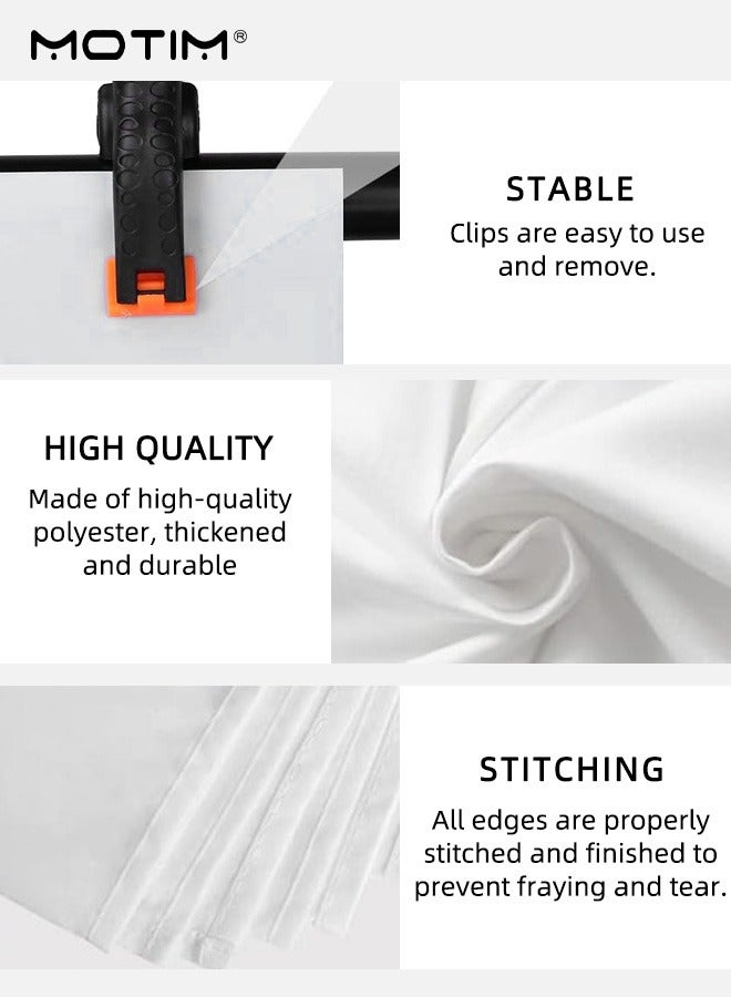 موتيم مجموعة حامل خلفية صور 3M × 2M مجموعة أدوات التصوير الفوتوغرافي، شاشة خلفية صور بيضاء للتصوير الفوتوغرافي في الاستوديو خلفية التصوير الفوتوغرافي حامل حفل زفاف - Image 5