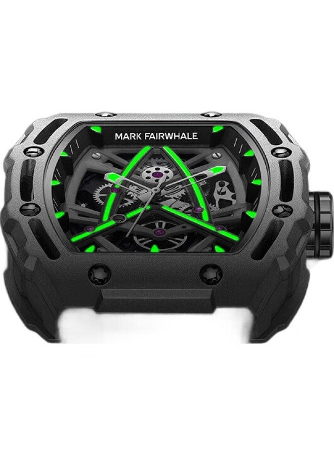 FAIRWHALE Men'S Skeleton Mechanical Watch, Fully Automatic, Swiss Quality, Chinese Style Wristwatch Fw-6650 - Image 1