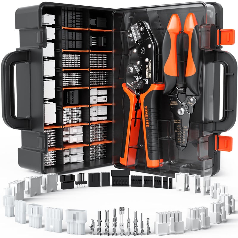 SOMELINE Crimping Tool Connector Kit 41 Types of Connectors 25442mm Compatible with Molex MiniFit Jr 42mm Standard 062 368mm Dupont 254mm KF2510 and KK254 Crimper for 3016 AWG Wire - Image 2