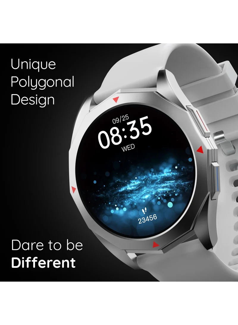 Pebble Rio 1.39" HD Display, Bluetooth Calling, Health Suite, Multiple Watch Faces, Full Touch Screen, Multi Sports Modes, Alarm & Notification, DIY Watch Faces, Metal Body, In-Build Games, World Clock