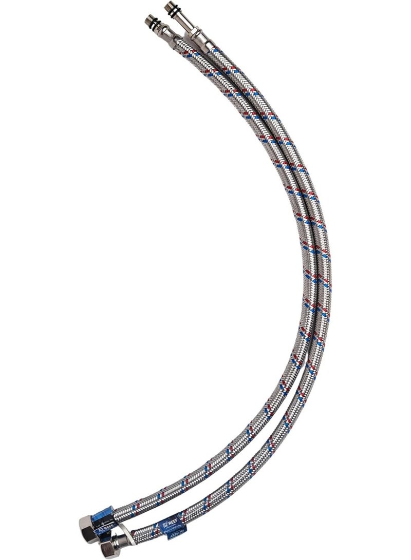 REEF Stainless Steel Mixer Flexible Hose 60cm (Pair) – Durable, Leak-Proof Connectors, RF-MFH-01 - Image 2