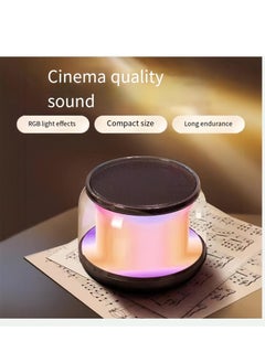 Generic Portable Bluetooth Speakers with Colorful Lights, Loud Sound, Small Bluetooth Speaker with Wireless Stereo Pairing, HiFi Sound, Long Playtime,for Shower,Home,Outdoor-W  - Image 4