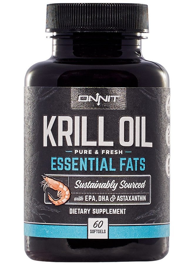 ONNIT Antarctic Krill Oil Soft Gels, Dietary Supplement with Omega-3s, EPA, DHA, Astaxanthin and Phospholipids to Support Coginitive, Cardiovascular and Joint Health, 1000mg Per Serving, 60 Count - Image 1