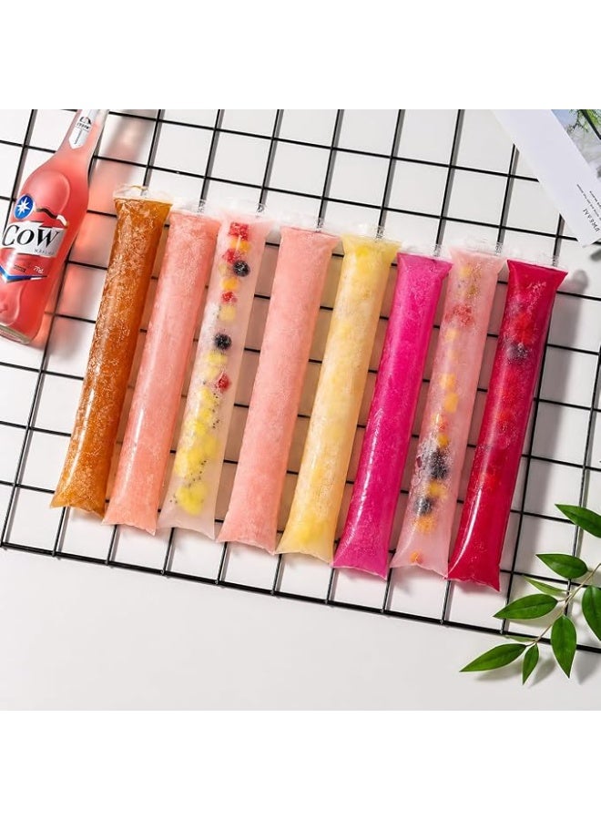Disposable Ice Pop Bags for Freezing Juice and Smoothies, Pack of 100 | Clear Plastic; Suitable for Ice Pops, Yogurt, Fruit, and Treats; Single-Use; Fill-and-Freeze Design - Image 3