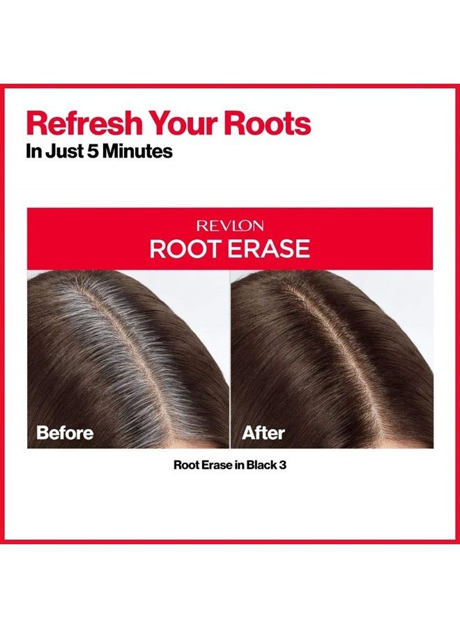 Revlon Permanent Hair Color by Revlon, Permanent Hair Dye, At-Home Root Erase with Applicator Brush for Multiple Use, 100% Gray Coverage, Black (3), 3.2 Fl Oz - Image 4