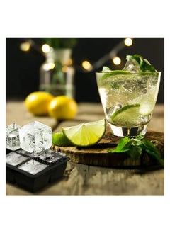 Cuisine Art Cuisine Art Silicone Ice Cube Tray | 6 Large Square Ice Moulds | Flexible, BPA-Free, Non-Stick | Easy Release for Cocktails, Drinks | Black (16.3 x 11 x 4.5 cm)  - Image 3