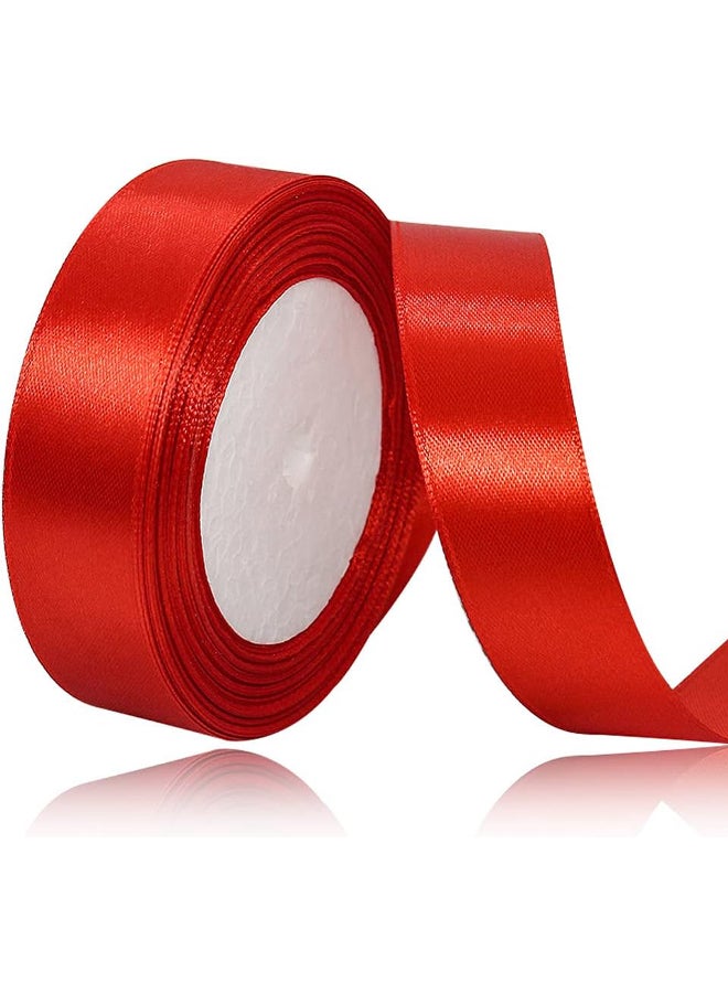 شريط ساتان أحمر  مم -  ياردة