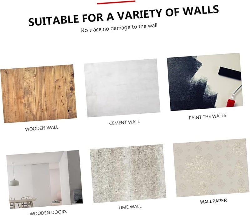 Tehaux علاقات صور غير مرئية بلا أثر 2 قطعة للجدران الصلبة دعم إطار قوي - Image 5