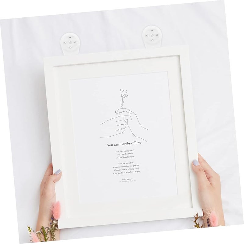 Tehaux علاقات صور غير مرئية بلا أثر 2 قطعة للجدران الصلبة دعم إطار قوي - Image 4