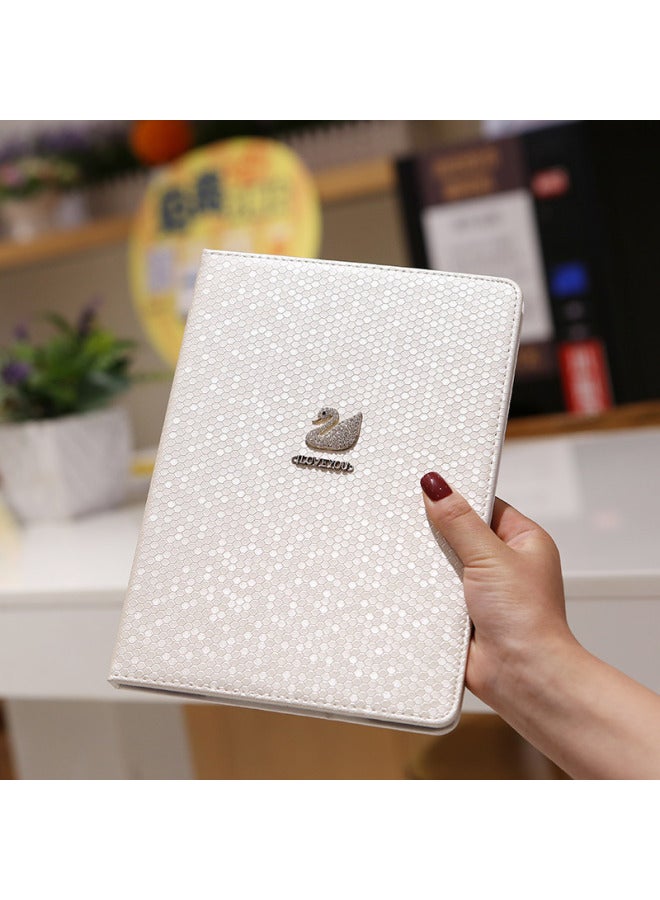2022 Ipad10.2 Protective Case 4 Anti-fall 6 Mini2/3 Case Ipad5 Mini 1 Case DIY Swan Pro9.7-Color:White-Applicable Model:2019 10.2 Inch - Image 1