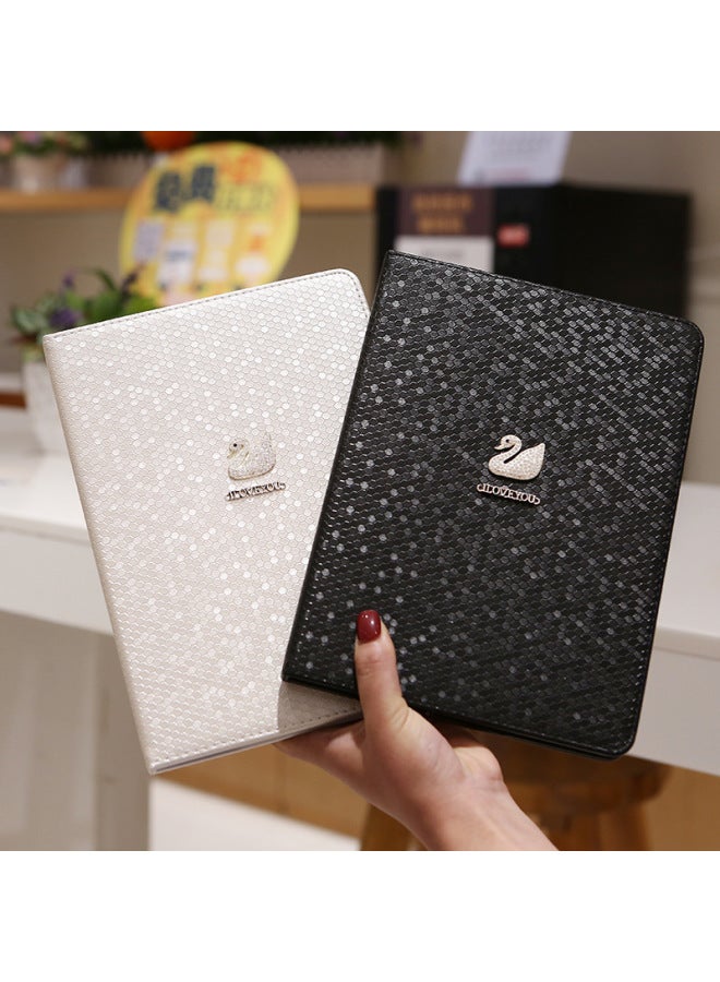 2022 Ipad10.2 Protective Case 4 Anti-fall 6 Mini2/3 Case Ipad5 Mini 1 Case DIY Swan Pro9.7-Color:White-Applicable Model:2019 10.2 Inch - Image 2