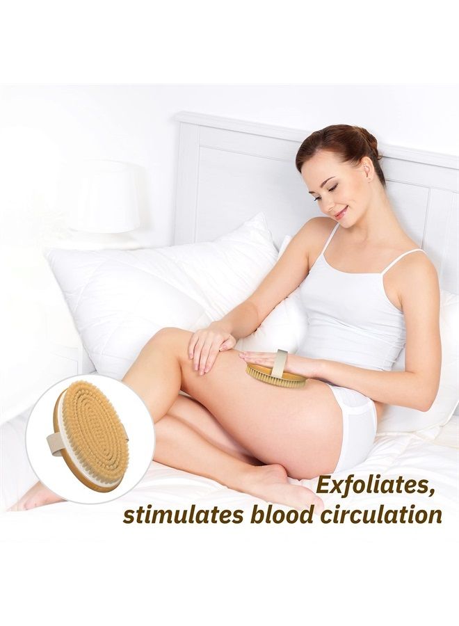 Metene Dry Brush, 2 Pack Dry Brushing Body Brush with Soft and Stiff Natural Bristles, Body Exfoliating Scrub Brush for Cellulite and Lymphatic, Improve Your Circulation, Dry Body Brush for Massage - Image 5