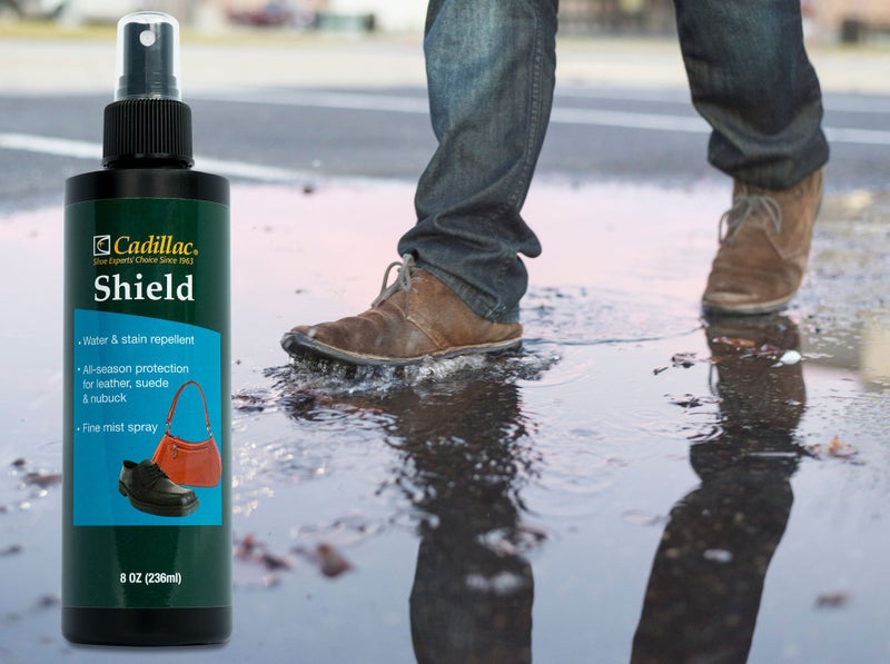 Cadillac Shield Water and Stain - Leather and Fabric Protector Spray - Great for Shoes - 8 oz - Non Aerosol - Waterproof and Protect Suede, Leather, Nubuck, Fabric, Nylon, Polyester & More - Image 4