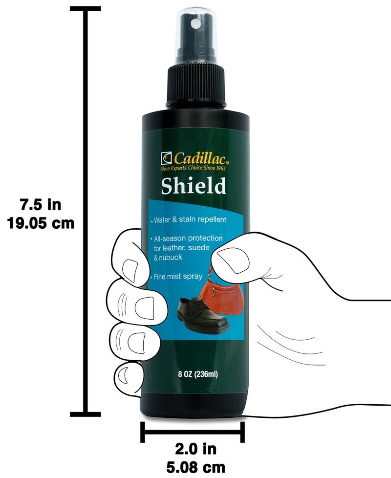 Cadillac Shield Water and Stain - Leather and Fabric Protector Spray - Great for Shoes - 8 oz - Non Aerosol - Waterproof and Protect Suede, Leather, Nubuck, Fabric, Nylon, Polyester & More - Image 5