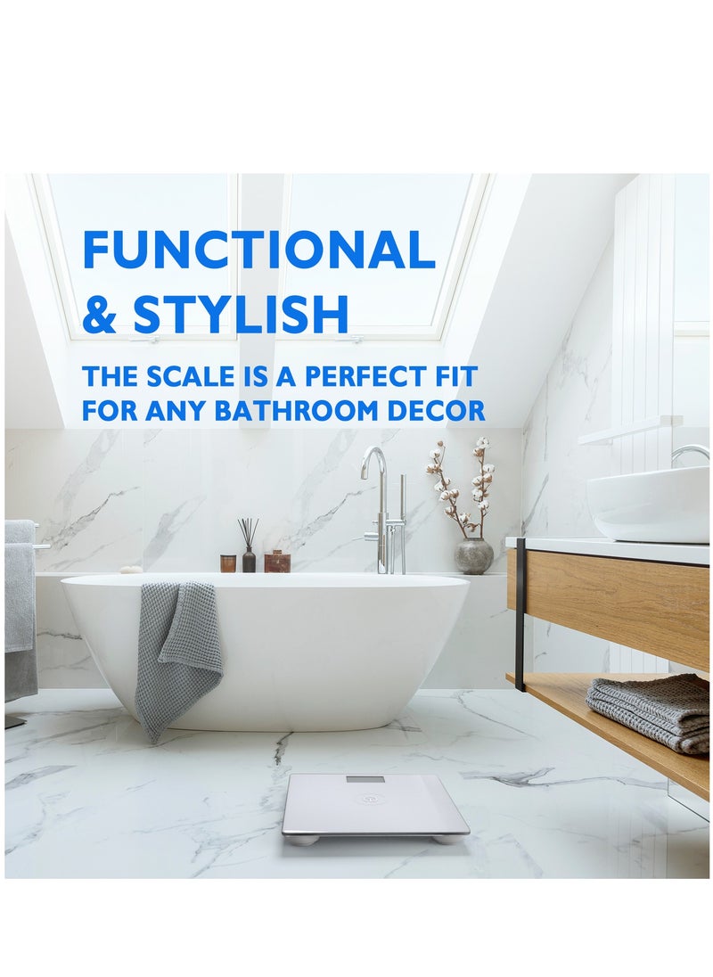 Titan Electronics T Electronics Smart Digital Bathroom Scale for Body Weight 500lbs - Weighing Scale Machine with New Baby Mode - Essential for Weight Balance - White  - Image 2