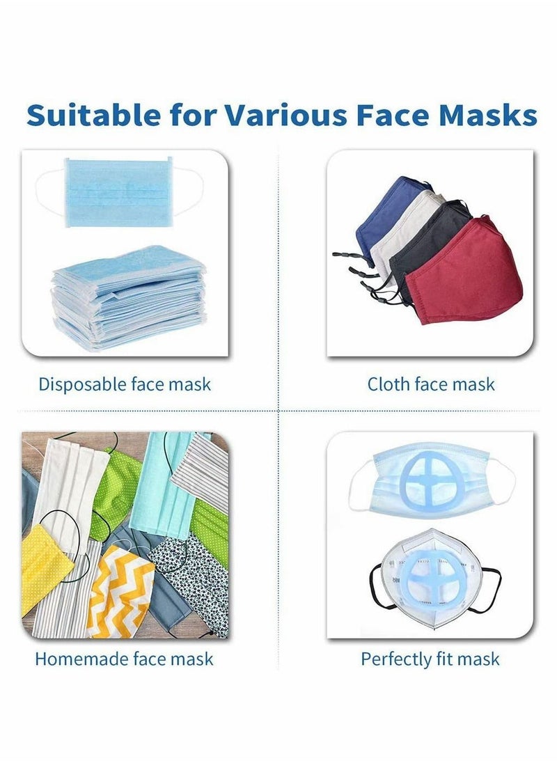 10Pcs 3d Face Mask Inner Support Frame Homemade Cloth Cool Silicone Bracket More Space For Comfortable Breathing Washable Reusable Clear (Blue5 White5)