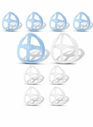 10Pcs 3d Face Mask Inner Support Frame Homemade Cloth Cool Silicone Bracket More Space For Comfortable Breathing Washable Reusable Clear (Blue5 White5) - pzsku/ZF81471ECB5B2239FA226Z/45/_/1670215645/cdbcdf8e-2a2b-4003-b479-801796dfdc5d